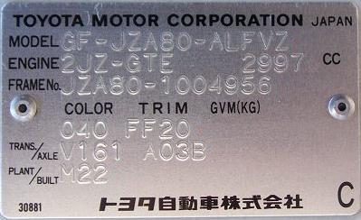 car serial number specs